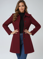 Katherine | Abrigo elegante de botonadura sencilla