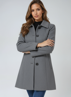 Katherine | Abrigo elegante de botonadura sencilla