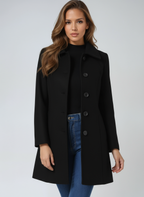 Katherine | Abrigo elegante de botonadura sencilla