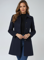 Katherine | Abrigo elegante de botonadura sencilla
