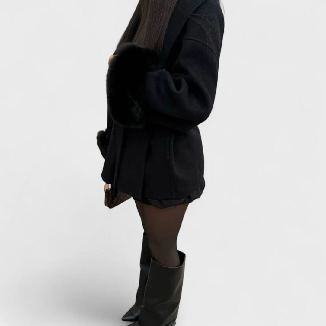 Isabelle | Manteau chaud de luxe avec détails en fourrure