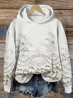 Sacha | Cozy Embroidered Floral Hoodie