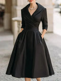 Gabriella | Robe midi gracieuse à col cache-cœur