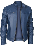 Ethan | Chaqueta Moto de Cuello Mandarín y Diseño Elegante