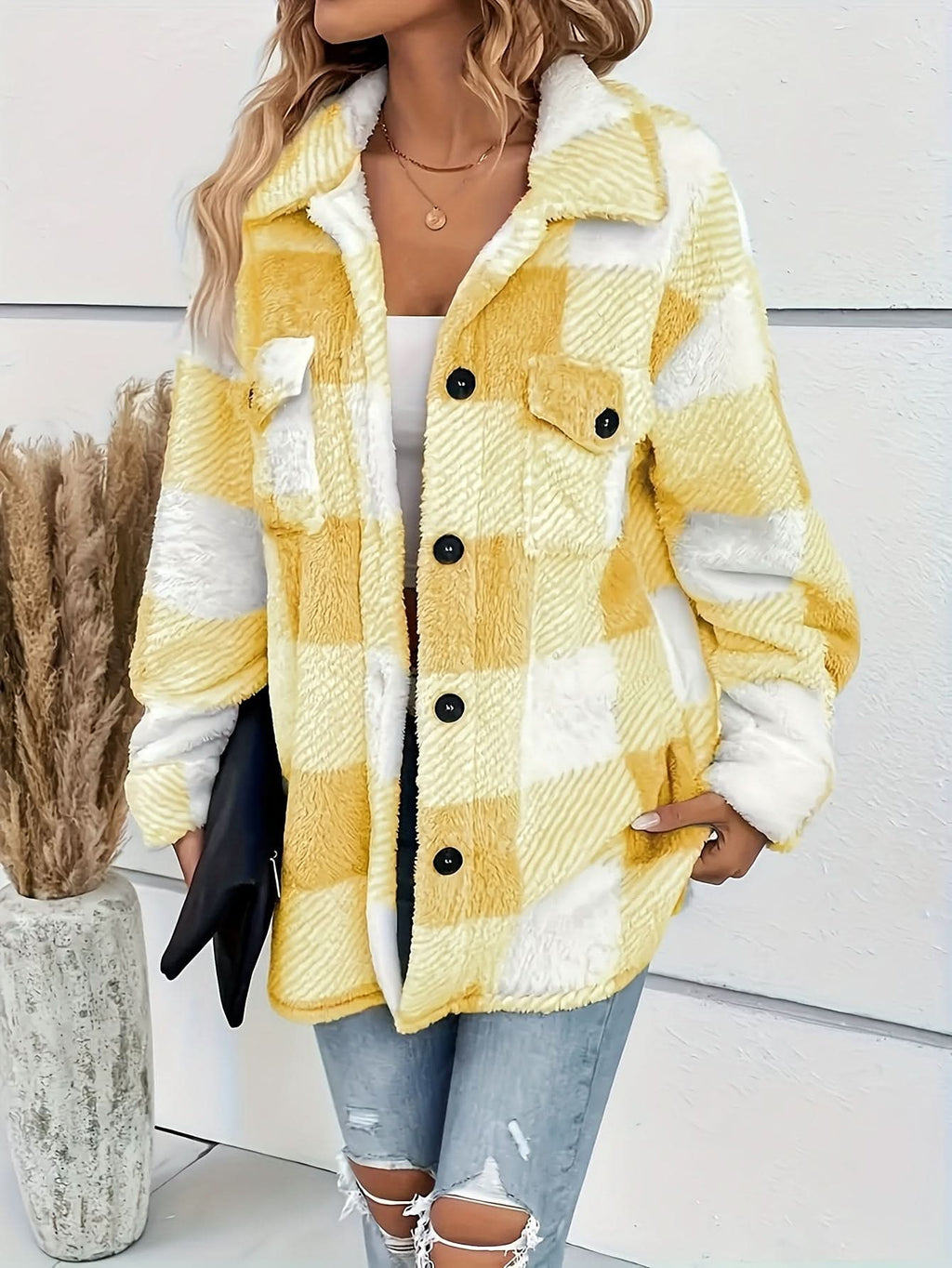 Tessa | Veste chemise à carreaux douillette