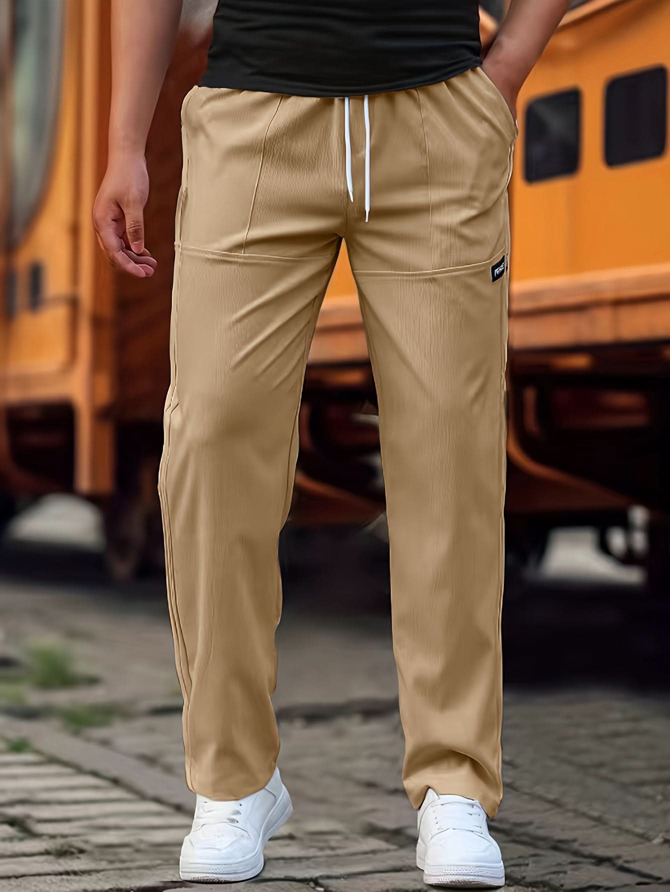 Cole | Pantalón casual cónico con cordón relajado