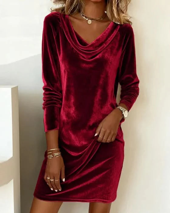 Elena | Mini-robe souple et drapée