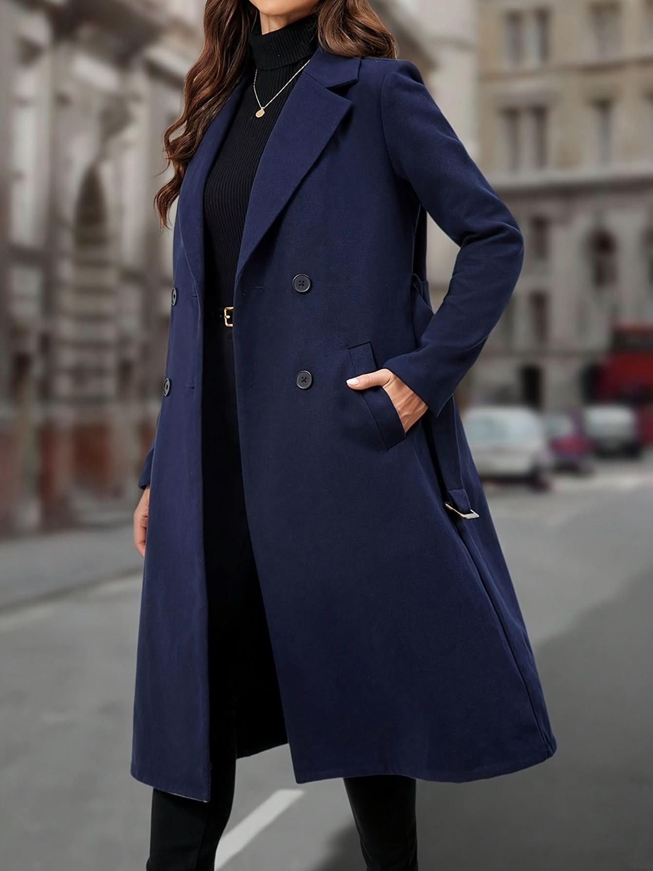 Elizabeth | Manteau long élégant ceinturé