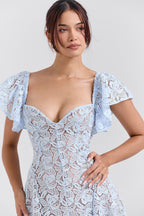 Austen™ | Blue Floral Lace Midi Dress