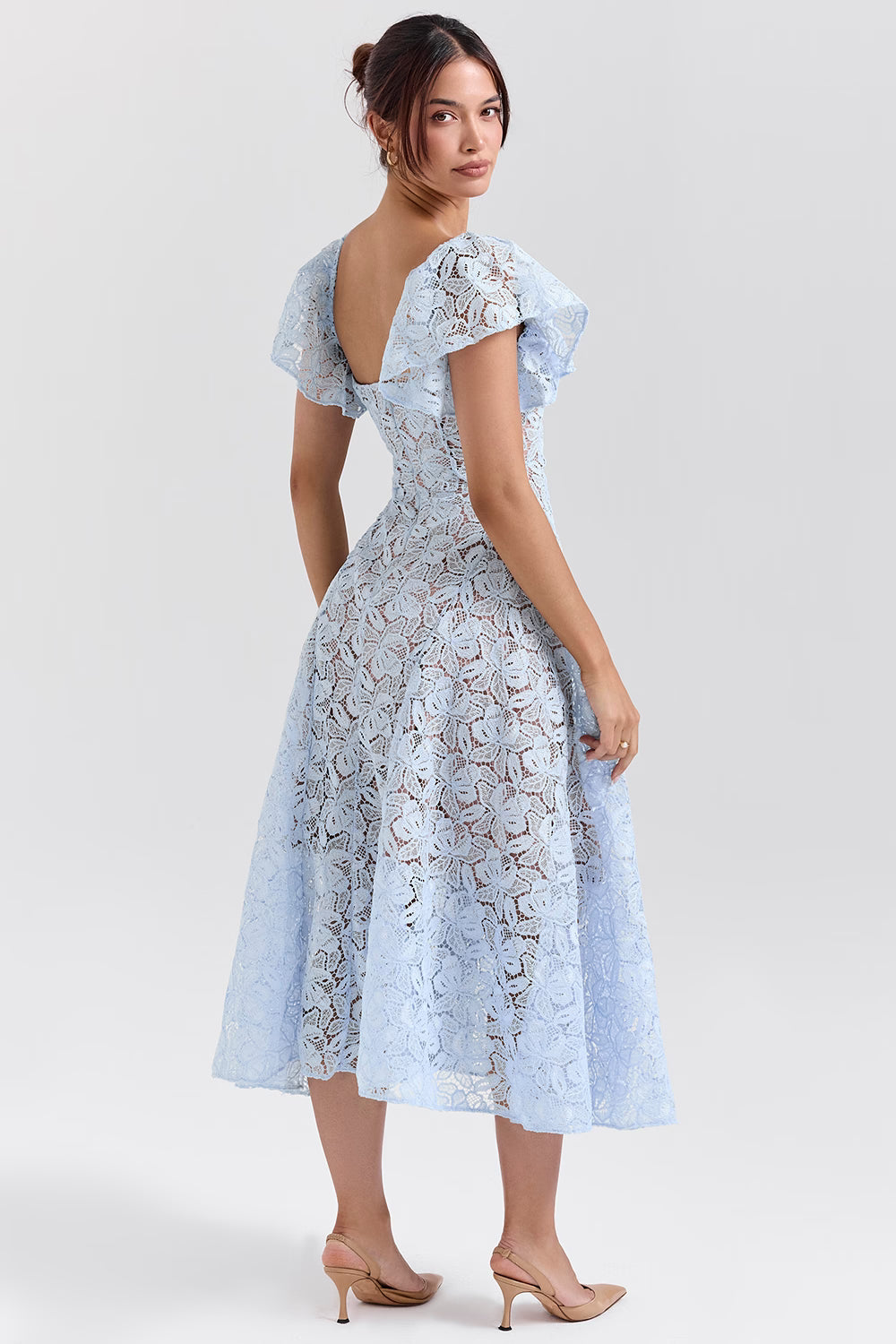 Austen™ | Blue Floral Lace Midi Dress