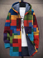 Pedro | Sudadera con Capucha y Parches de Color Cálidos