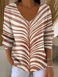 VALERIE | Elegant Patterned V-Neck Sweater