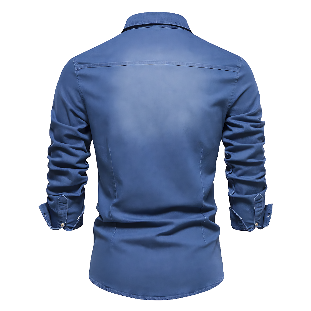 Richard | Camisa clásica de denim de manga larga