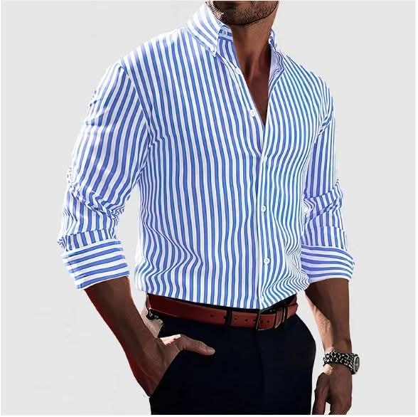 Ronan | Camisa clásica de botones a rayas