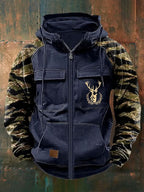Neil | Sudadera con Capucha y Cremallera Multipolsillos Limpia