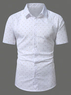 Elias | Camisa de manga corta estampada moderna con botones
