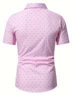 Elias | Camisa de manga corta estampada moderna con botones