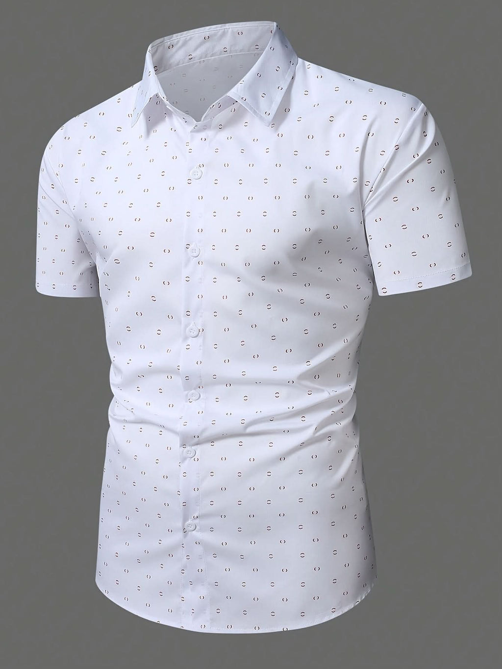 Elias | Camisa de manga corta estampada moderna con botones