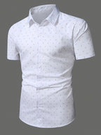 Elias | Camisa de manga corta estampada moderna con botones