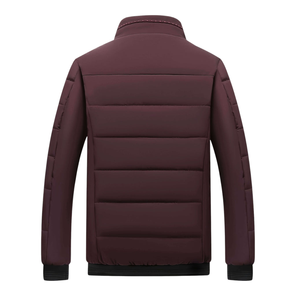Rowen | Chaqueta acolchada lisa de cuello alto estructurado
