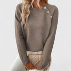 Emily | Pull élégant en maille avec détails de perles