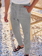 Evan | Pantalones rectos con cordón y ajuste holgado