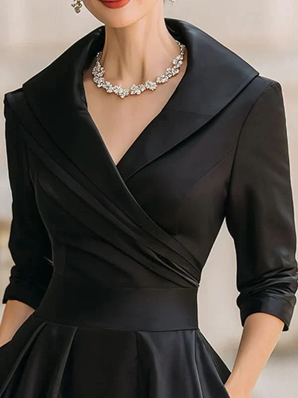 Gabriella | Robe midi gracieuse à col cache-cœur