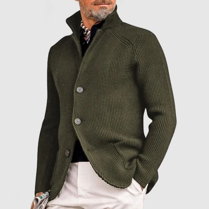 Leander | Cárdigan Elegante de Punto Acanalado