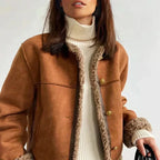 Evelyn | Veste de luxe en peau lainée