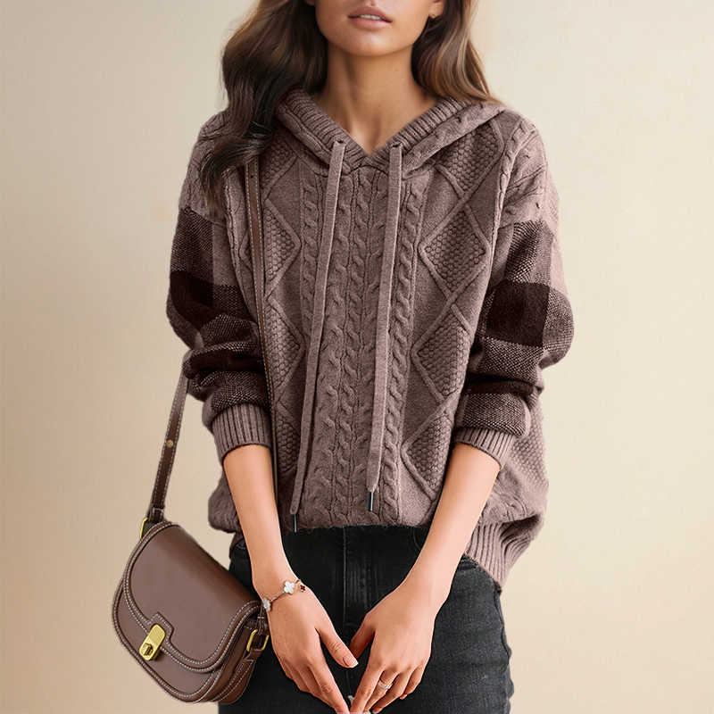 Leonie | Suéter con capucha de jacquard