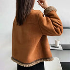Evelyn | Veste de luxe en peau lainée