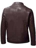 Ethan | Chaqueta Moto de Cuello Mandarín y Diseño Elegante