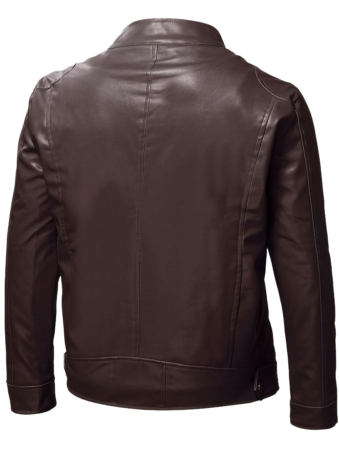 Ethan | Chaqueta Moto de Cuello Mandarín y Diseño Elegante