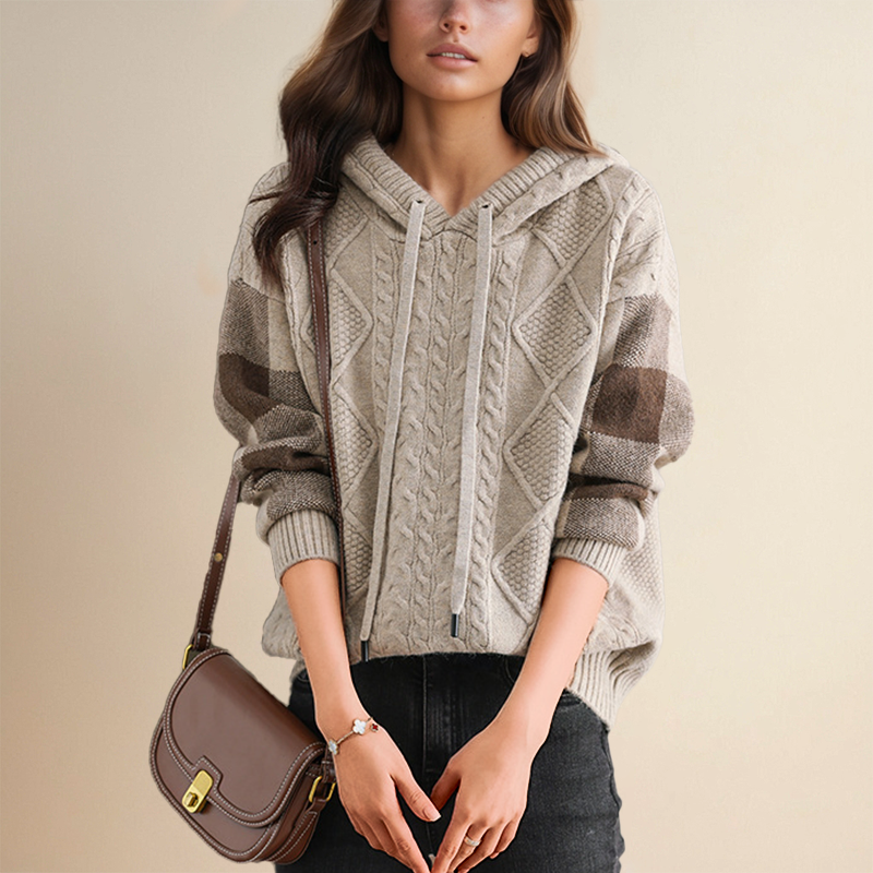 Leonie | Suéter con capucha de jacquard