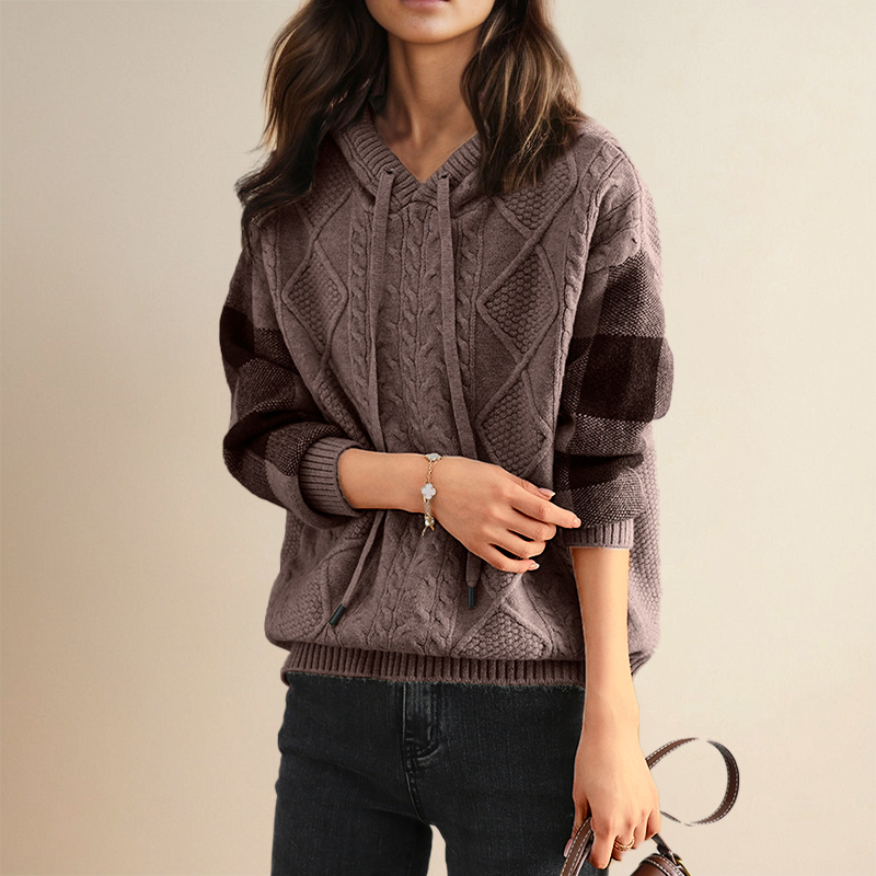 Leonie | Suéter con capucha de jacquard
