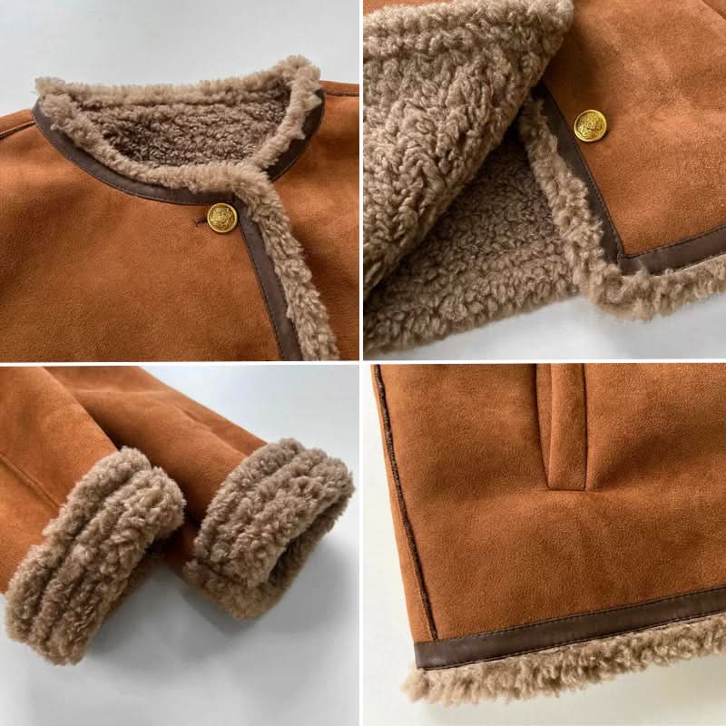 Evelyn | Veste de luxe en peau lainée