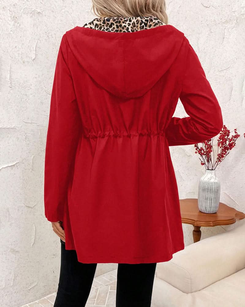 Hailey | Manteau léopard réversible à capuche