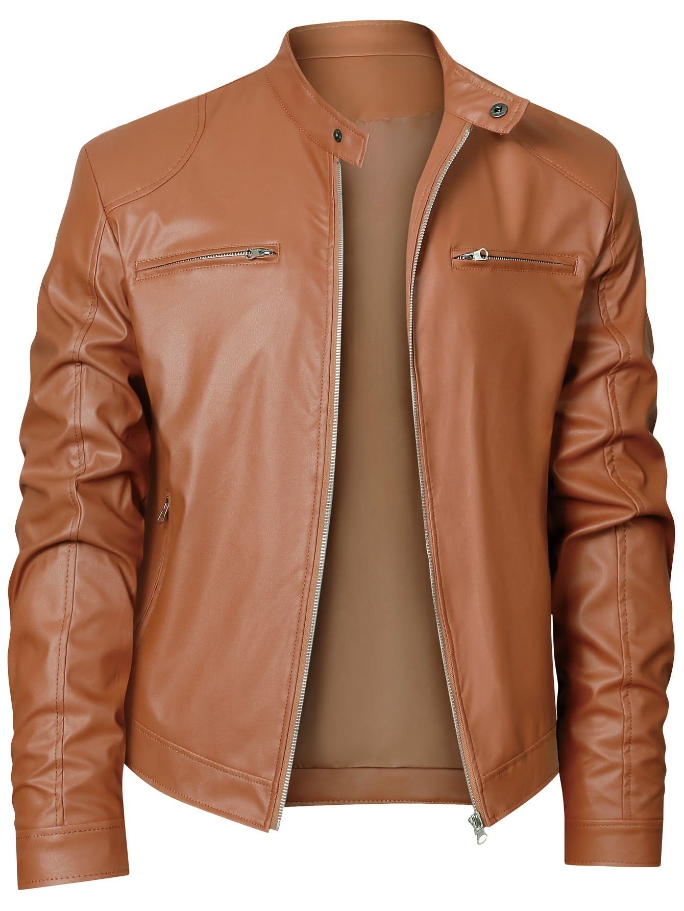 Ethan | Blouson moto à col montant élégant
