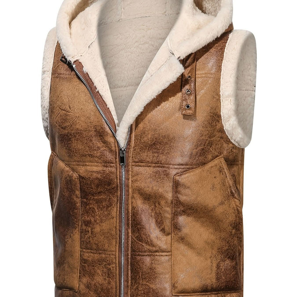 Caleb | Chaleco con capucha estructurado de invierno