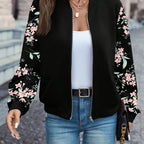 Harper | Chaqueta con Cremallera y Mangas Florales
