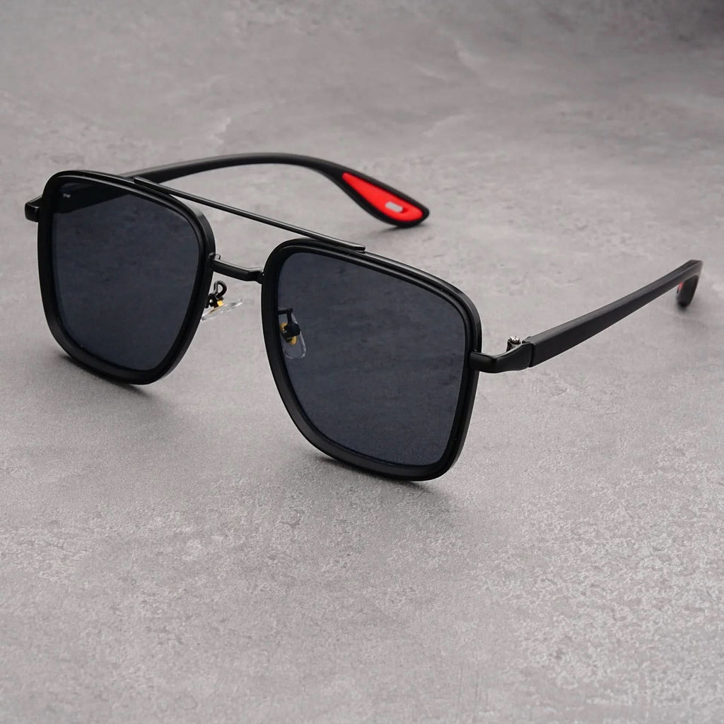 Rift Noir X™ | Square Metal-Acetate Sunglasses | UV380