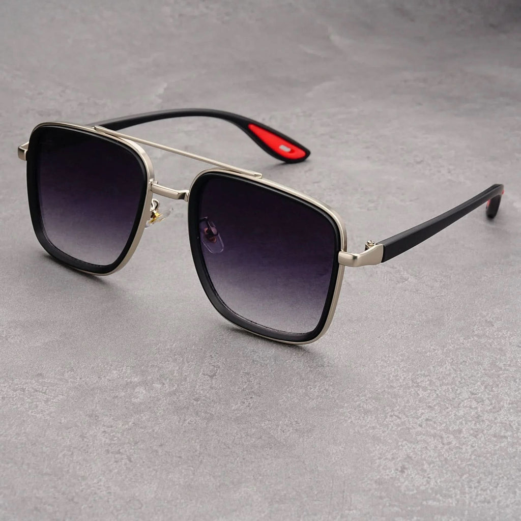 Rift Noir X™ | Square Metal-Acetate Sunglasses | UV380