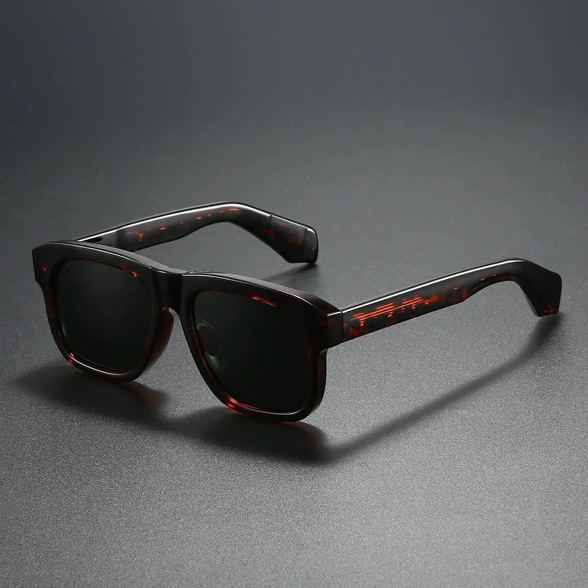 Delta Block™ | Chunky Acetate Square Sunglasses | UV400 Ribbed