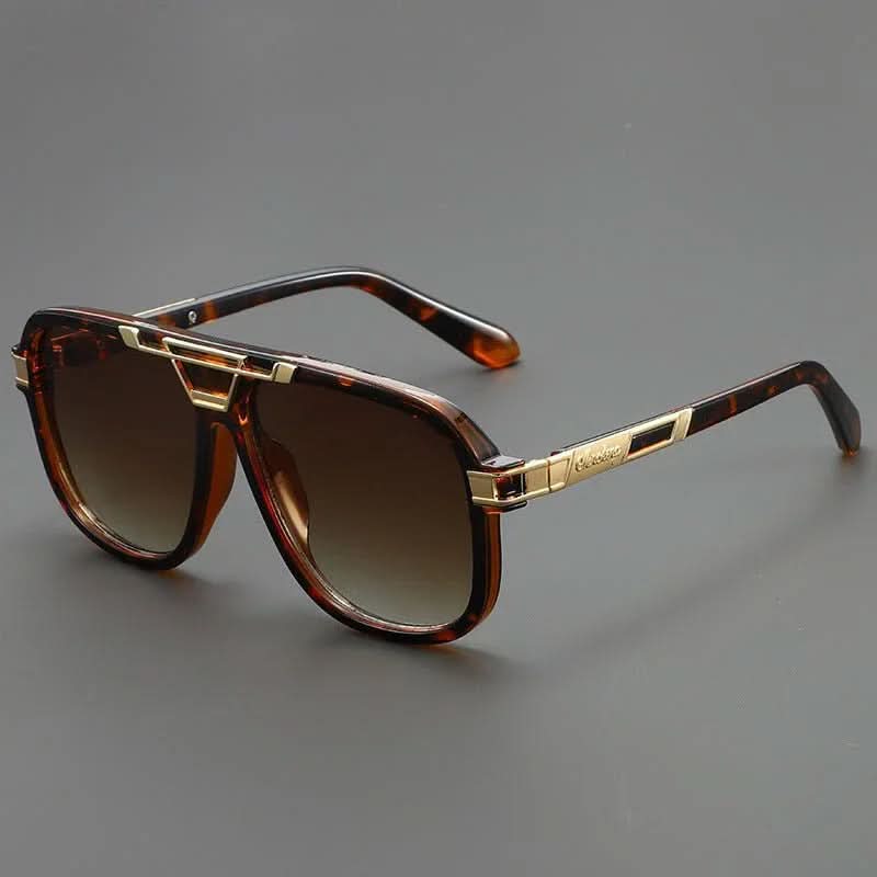 Sahara Gold™ | Smoked Gradient Square Sunglasses | UV400 Gold