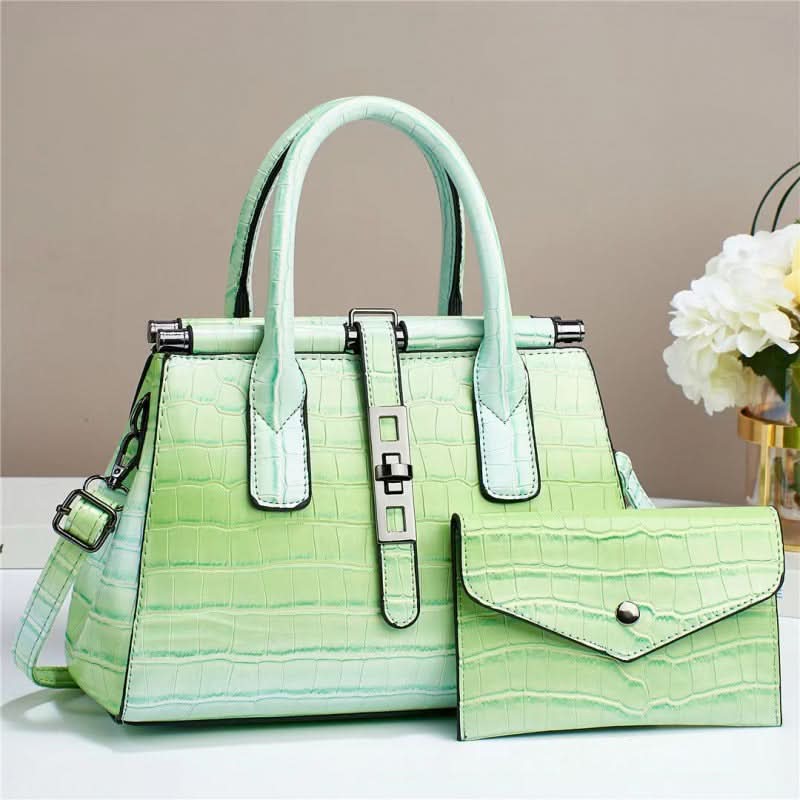 The Cannes Croc Handbag Set