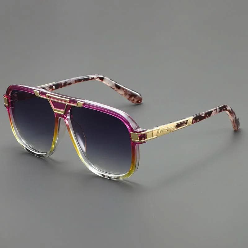 Sahara Gold™ | Smoked Gradient Square Sunglasses | UV400 Gold