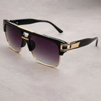 Vanta Flat™ | Flat-Top Gold Brow Bar Sunglasses | UV380