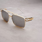 Vanta Flat™ | Flat-Top Gold Brow Bar Sunglasses | UV380