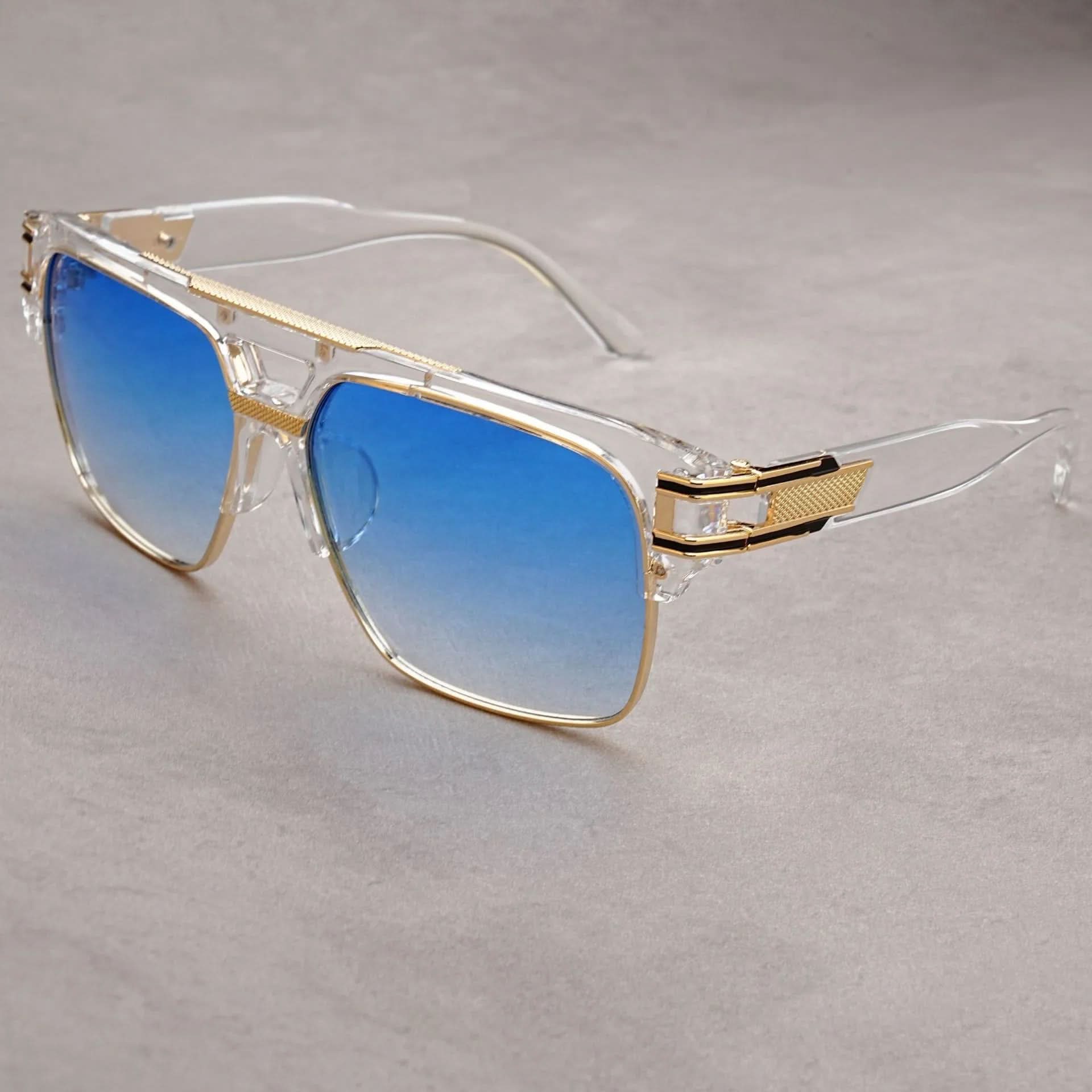 Vanta Flat™ | Flat-Top Gold Brow Bar Sunglasses | UV380