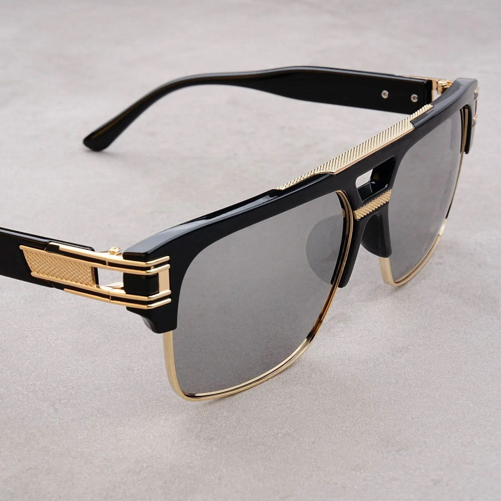 Vanta Flat™ | Flat-Top Gold Brow Bar Sunglasses | UV380